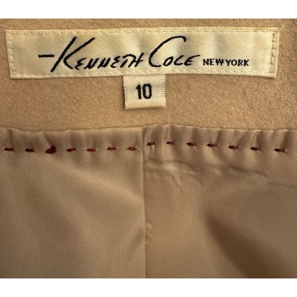 Kenneth Cole Double Breasted Wool Blend Pea Coat - Sz 10 - Picture 14 of 16